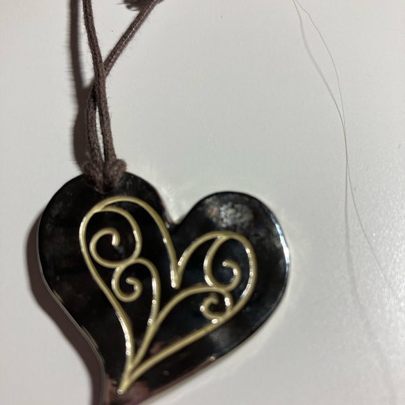 Vintage Silver Heart Pendant Necklace Engraved You Make the World a Better Place - Picture 5 of 7